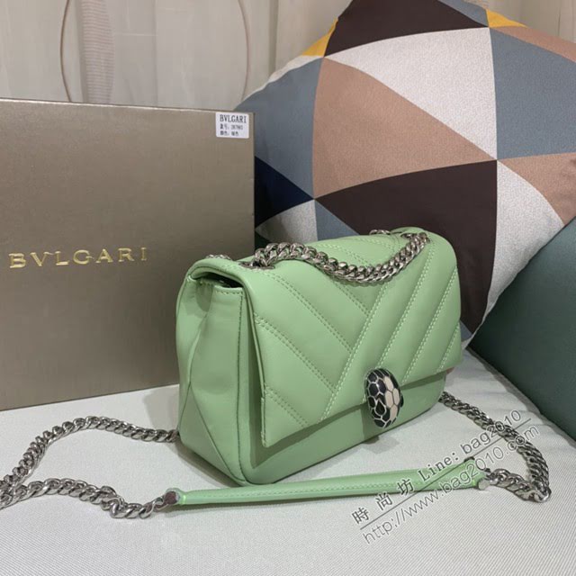 Bvlgari女包 寶格麗2020新款 幾何形狀牛皮鏈條單肩斜挎女包 古力娜紮同款 287993  fyd1558